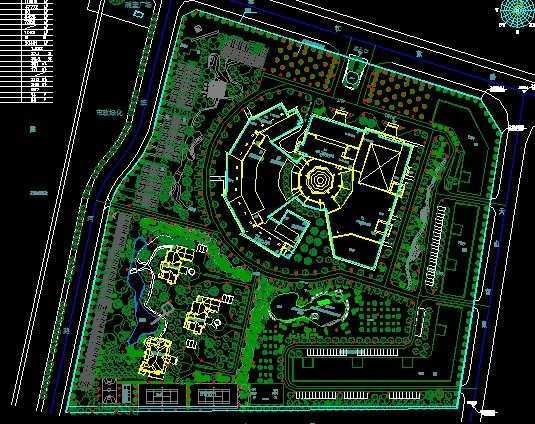 酒店環(huán)境景觀方案及施工圖免費下載 園林綠化及施工